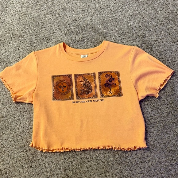 Urban Outfitters Tops - Urban outfitters Orange Tarot card crop top